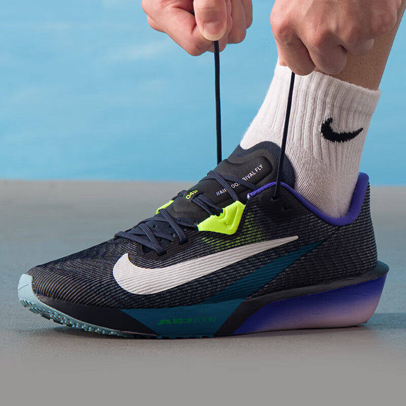 Nike耐克鞋子蓝色跑步鞋正品男鞋厚底运动鞋透气网鞋训练鞋FV6040