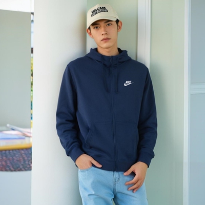 Nike耐克针织棉质正品外套跑步训练运动夹克加绒男装新款保暖上衣