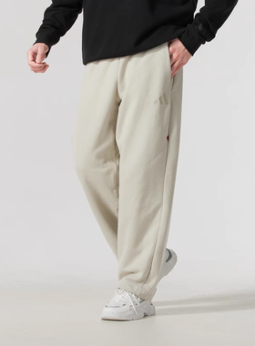 阿迪达斯男裤休闲裤正品春季新款运动裤跑步针织直筒长裤 JM1011