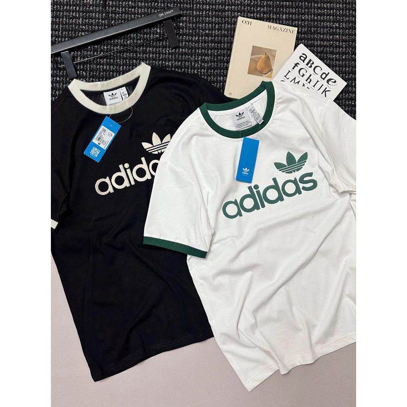 三叶草正品短袖男透气宽松美式白色复古夏季正品阿迪达斯正品半袖