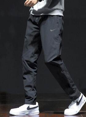 薄款男裤子NIKE耐克正品秋防风宽松休闲长裤直筒速干运动裤CU4958
