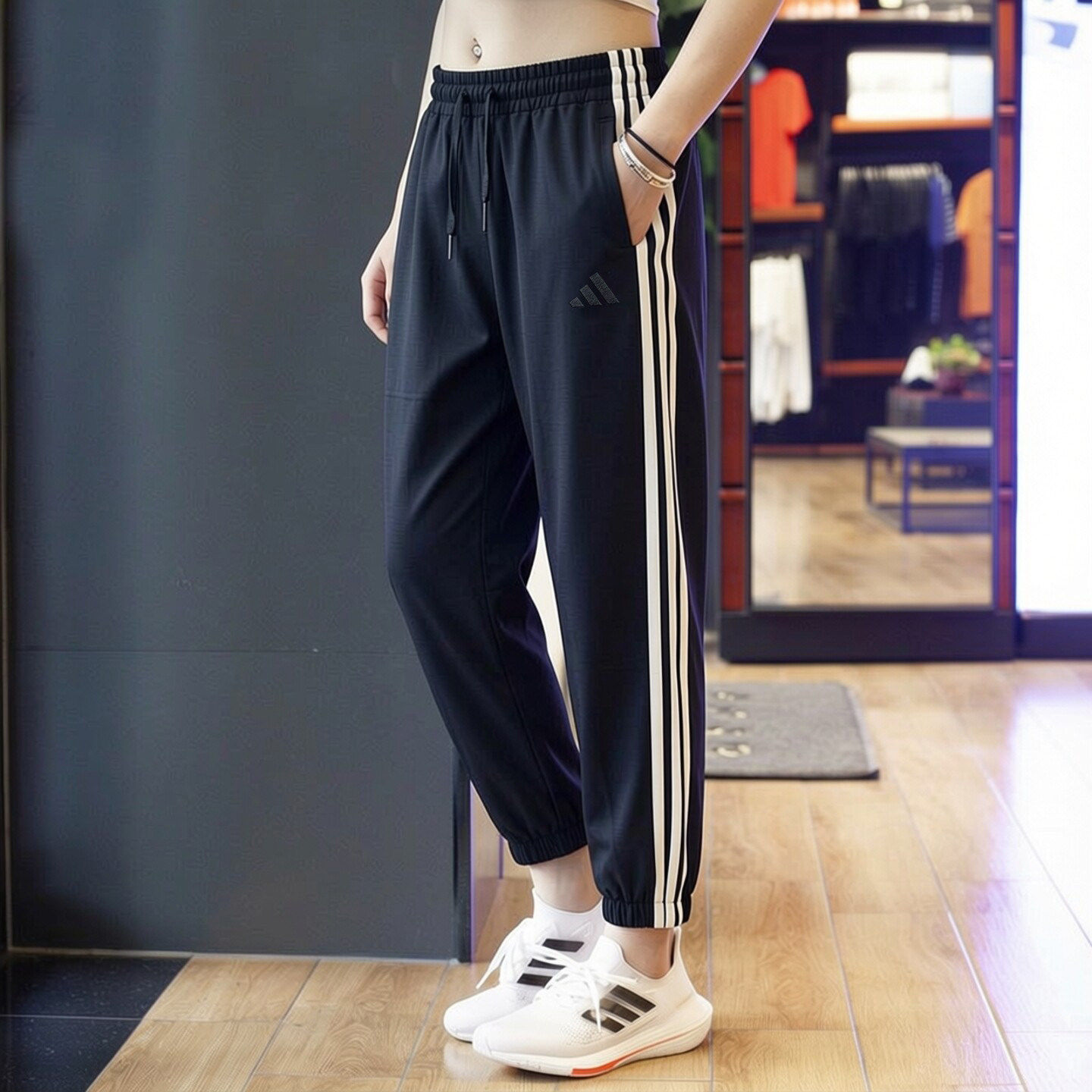 阿迪达斯九分裤女夏季新