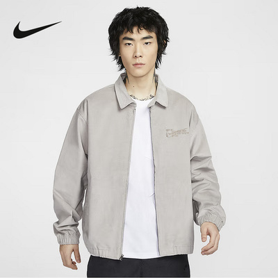 Nike耐克男子哈灵顿夹克春新款宽松复古翻领灯芯绒外套HV4774-009