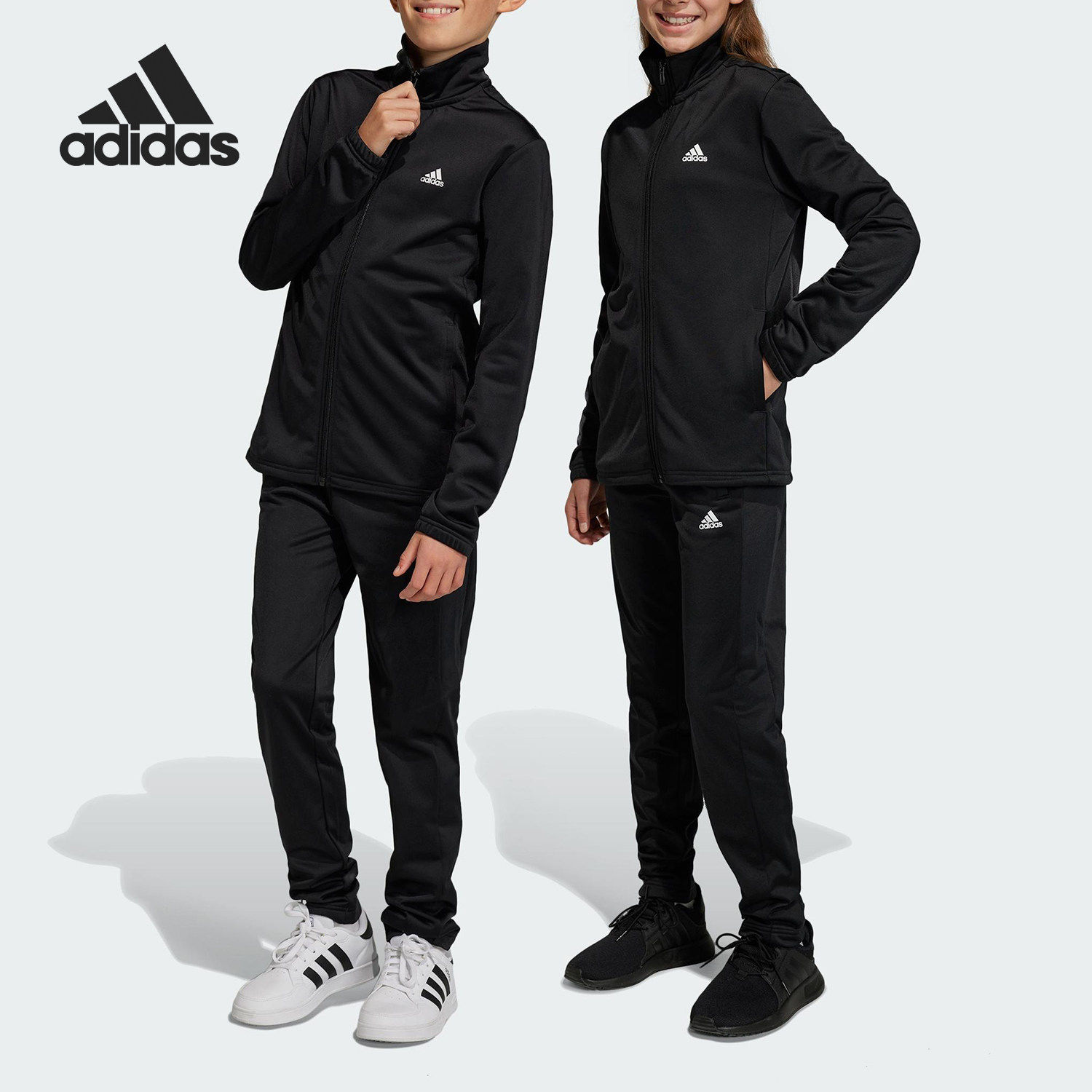 Adidas/阿迪达斯正品正品正品大童运动训练针织套装IC5686