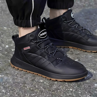 阿迪达斯保暖男女鞋冬季新款复古高筒鞋情侣篮球休闲鞋缓震运动鞋