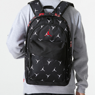 Jordan学生书包潮男女休闲跑步大容量健身黑色耐克双肩包AJ运动包