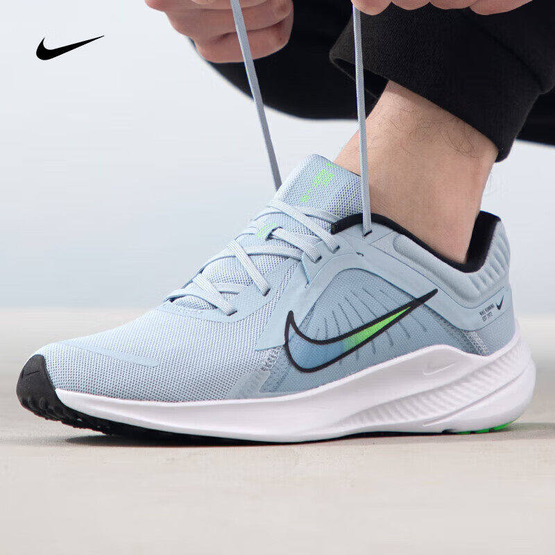 Nike耐克鞋子蓝色跑步鞋网面透气运动鞋正品男鞋缓震旅行鞋越野鞋