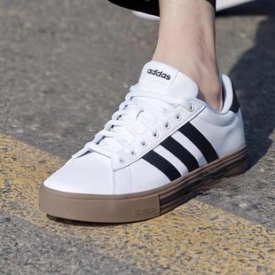 阿迪达斯男鞋夏季新款篮球小白鞋皮面透气复古低帮百搭板鞋JR0077