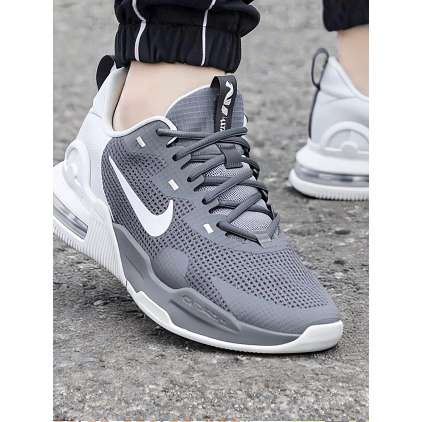 NIKE耐克跑步鞋男鞋夏季正品AIR MAX 气垫减震休闲轻便灰色运动鞋
