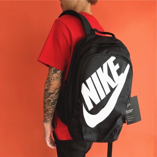 Nike耐克正品黑色双肩包男女户外登山运动包轻便书包大标休闲背包
