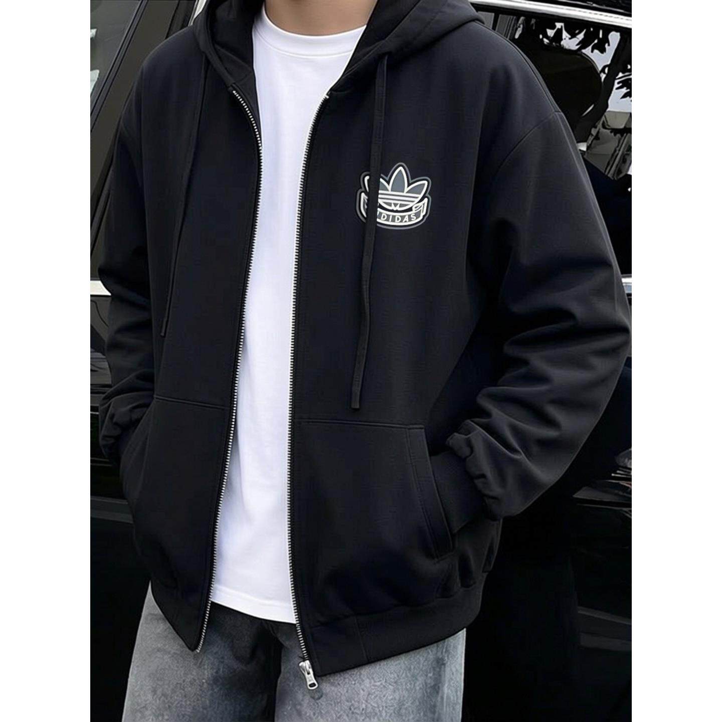 阿迪达斯三叶草外套男春季新款复古宽松篮球运动服上衣棉连帽夹克