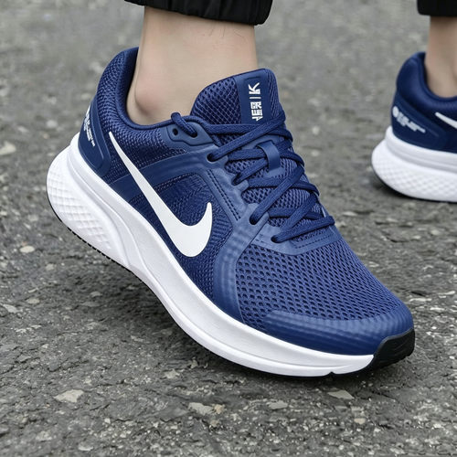 NIKE耐克运动鞋男鞋新款RUN SWIFT缓震跑步鞋蓝色网面透气休闲鞋
