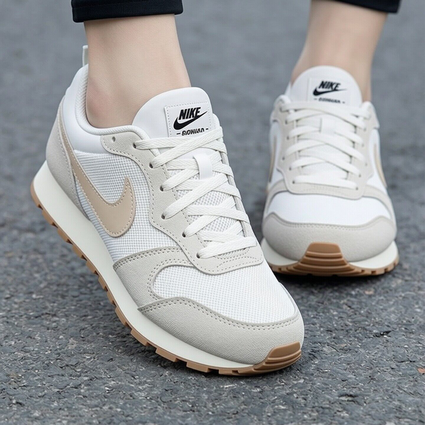 Nike耐克女鞋厚底增高复古阿甘鞋百搭运动休闲鞋网面透气轻便女鞋