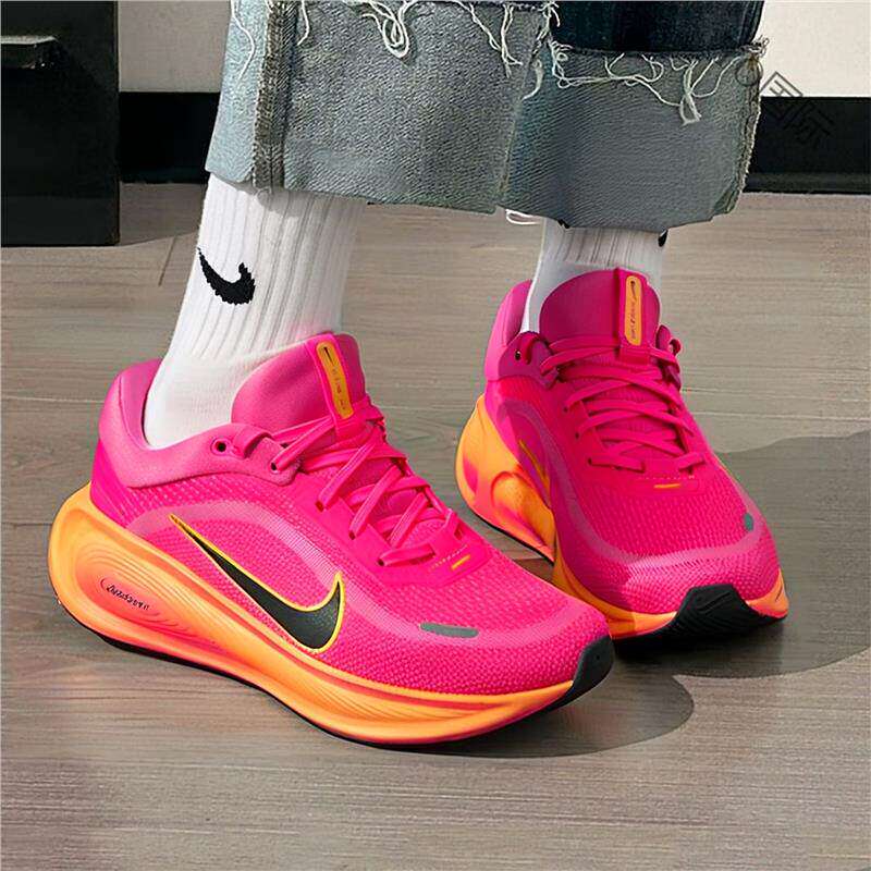 粉色女鞋耐克鞋子NIKE STELLAR RIDE跑步鞋正品厚底运动鞋网面鞋