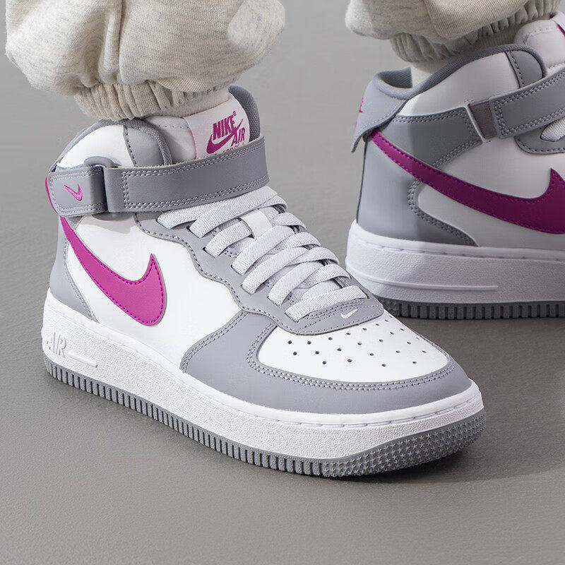 Nike耐克空军一号女鞋中高帮板鞋女魔术贴运动鞋厚底休闲鞋FN1193,运动鞋new,运动休闲鞋,淘宝优惠券,粉丝福利购,淘宝优惠卷