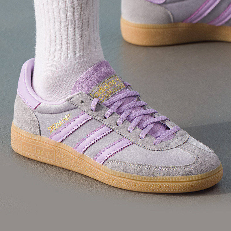 Adidas三叶草紫色休闲鞋