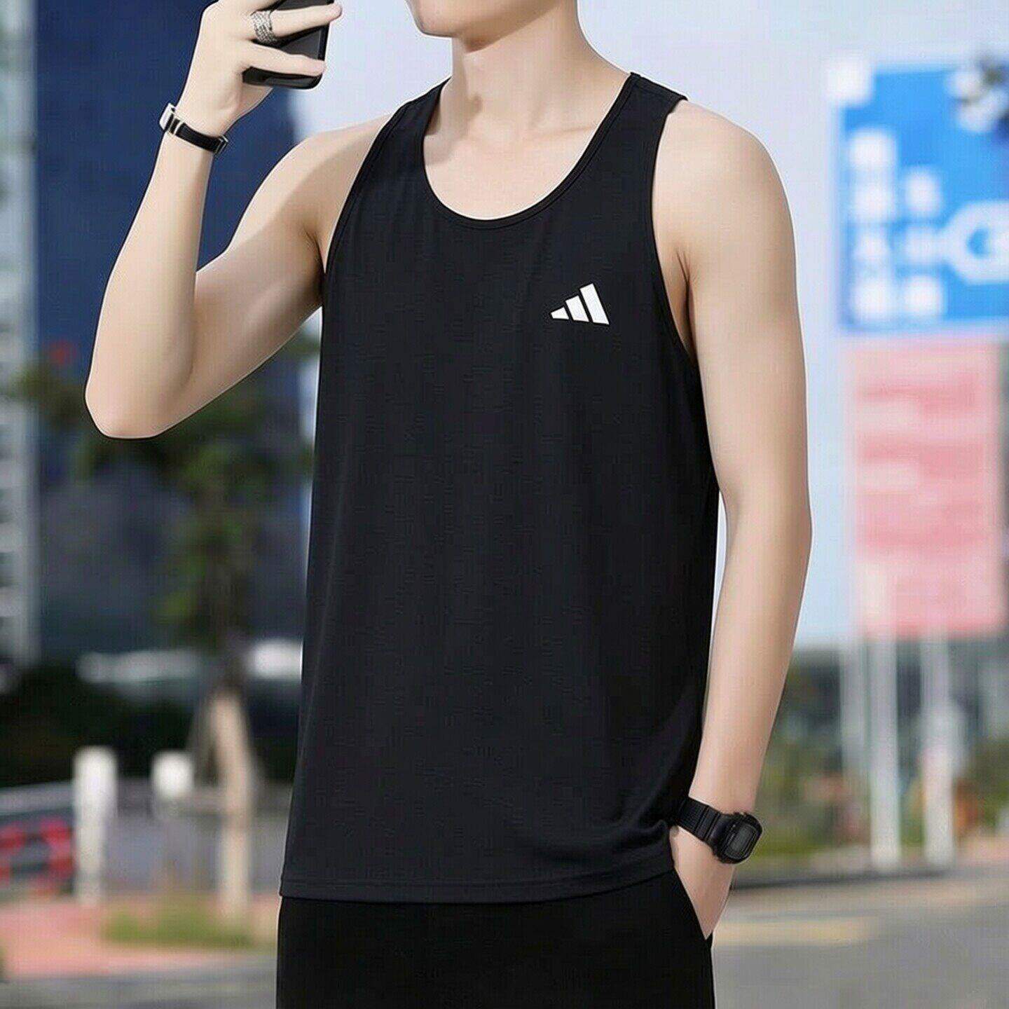 阿迪达斯速干背心男夏季吸汗透气无袖跑步健身篮球服休闲运动上衣