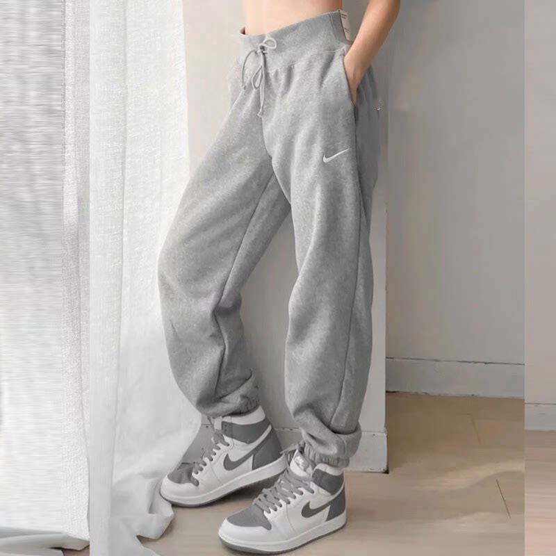 Nike耐克卫裤正品正品女运动休闲宽松小勾子收口长裤DQ5888-063