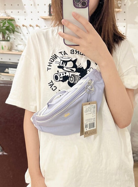 Nike耐克男女包2024夏季新款休闲运动胸包斜挎包紫色单肩包DR6266