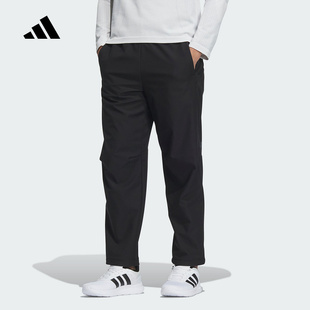 adidas阿迪达斯2025春新款男梭织长裤拒水防泼运动休闲裤 JZ8406