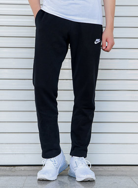 Nike耐克裤子黑色直筒长裤正品男裤宽松运动裤针织休闲卫裤BV2714