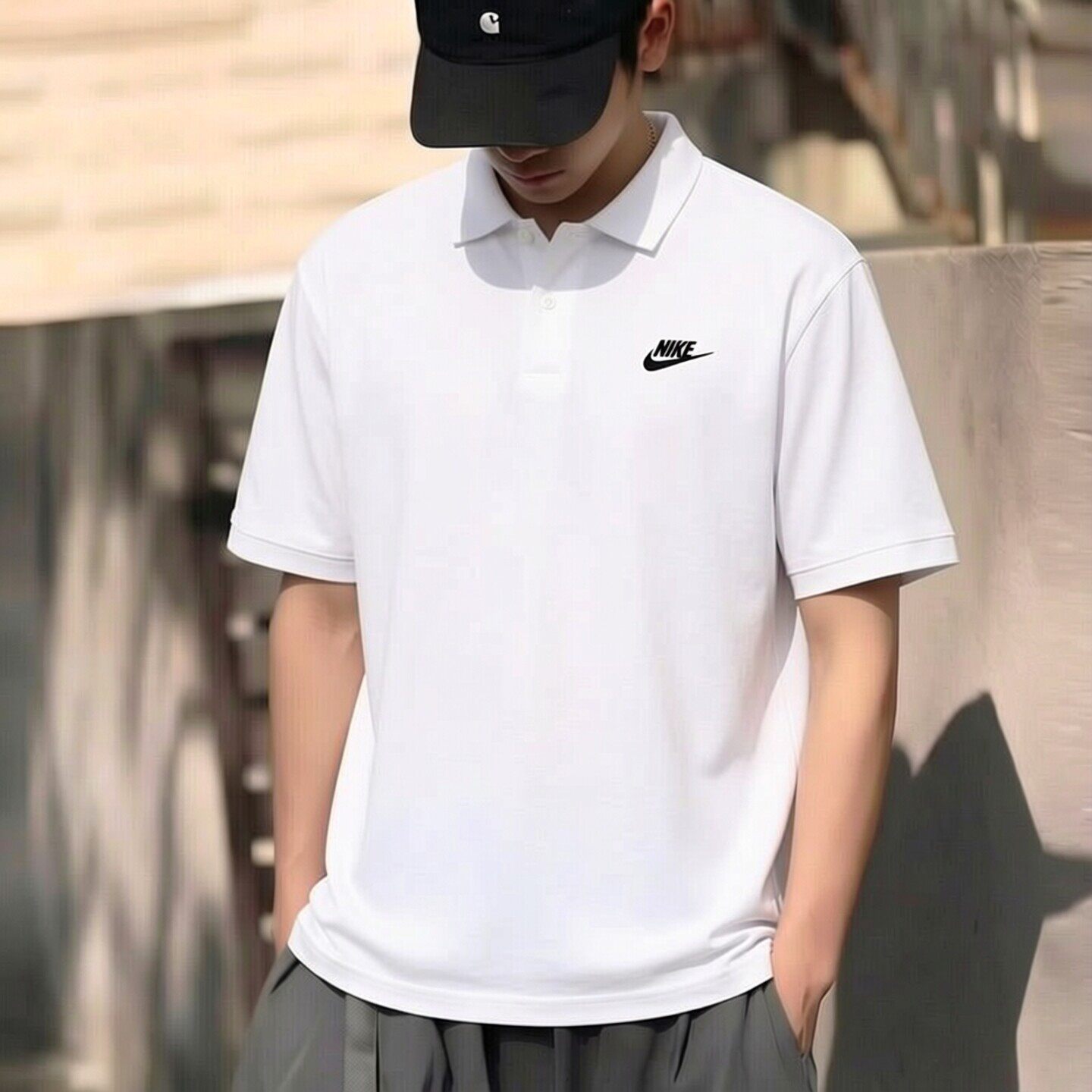 Nike耐克简约刺绣标POLO衫商务休闲短袖正品男士T恤透气运动上衣