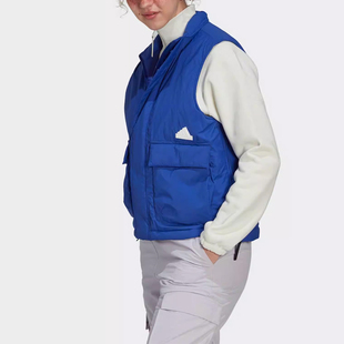 阿迪达斯运动马甲女新正品休闲宽松户外棉马甲背心HM2903