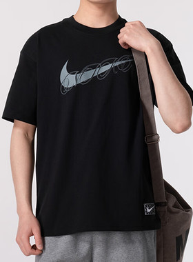 nike耐克T恤男正品新款运动半袖上衣夏季透气纯棉印花短袖FV8399