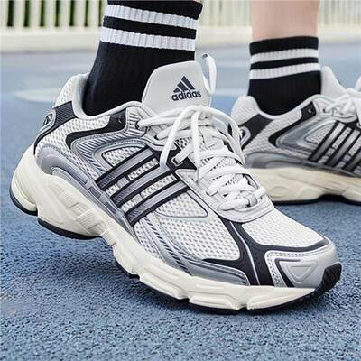阿迪达斯男鞋2026春季新款网面轻便运动鞋跑步复古老爹鞋男IG6226