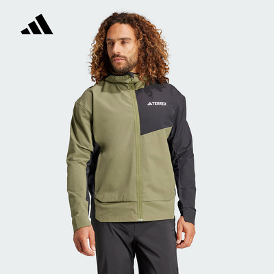 Adidas/阿迪达斯MULTI SOFTSHELL男连帽软壳衣运动茄克外套IX1488