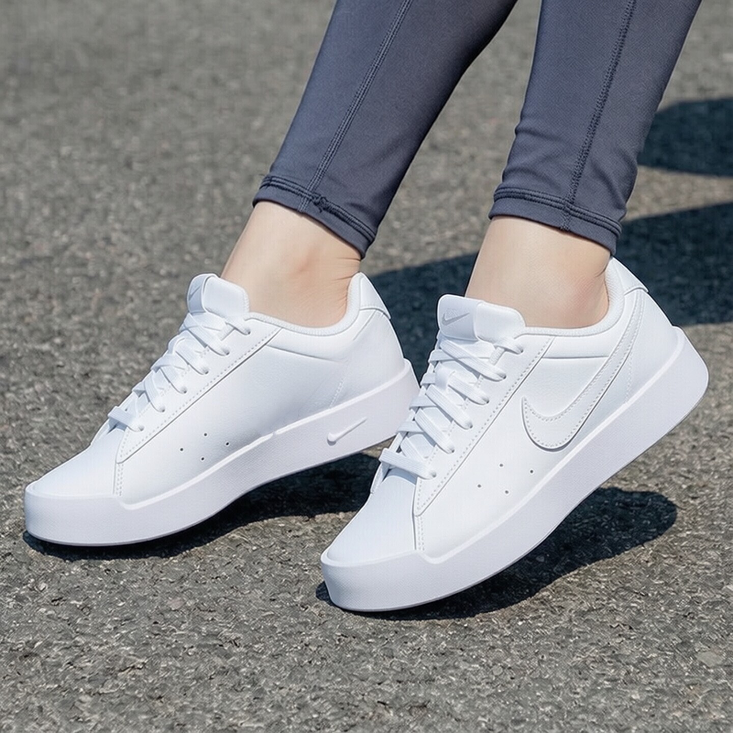NIKE耐克鞋子COURT HERITAGE板鞋皮面运动鞋新款小白鞋女士休闲鞋