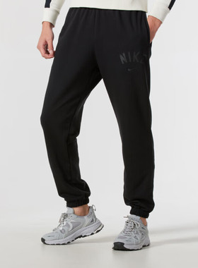 NIKE耐克男裤子篮球防风骑行裤休闲运动裤跑步黑色卫裤长裤FV9947