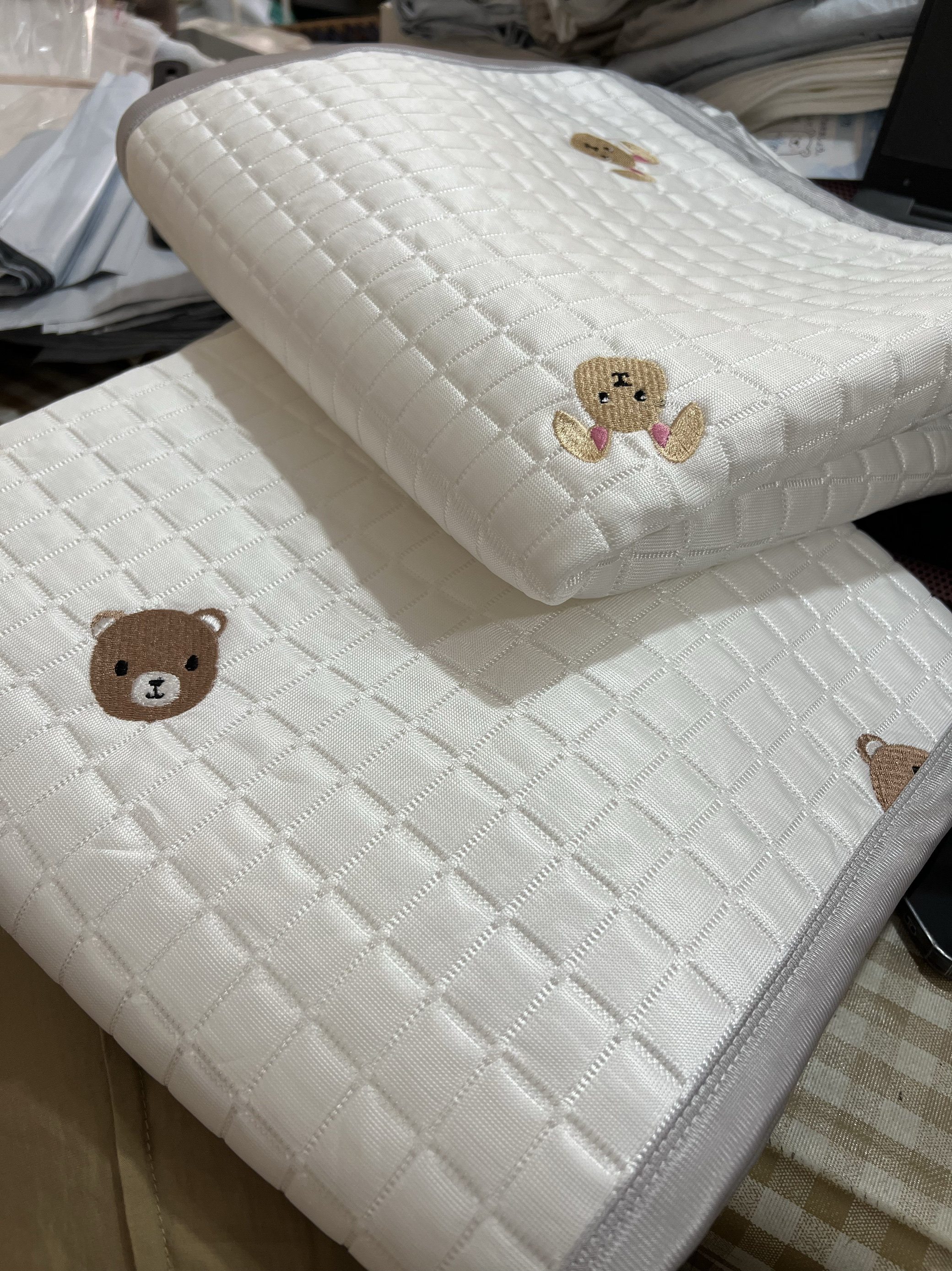 新品高分子刺绣冷感加厚可机洗抗造床垫凉席幼儿园两件套0.5冷感