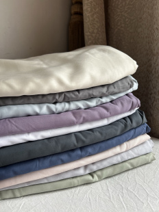 外贸高货加拿大进口80支缎纹竹纤维床单240×260可铺可盖特别舒适