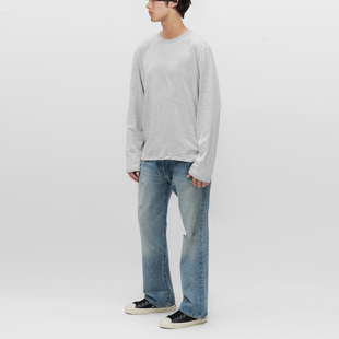 浅花纱棉宽松圆领长袖T恤 轻屋 自家制