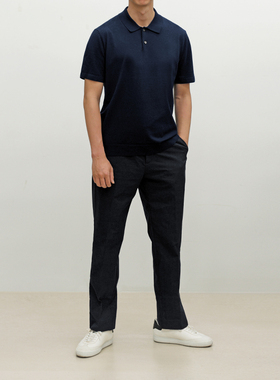 PHEATHER斐德 粘纤混纺短袖Polo针织衫