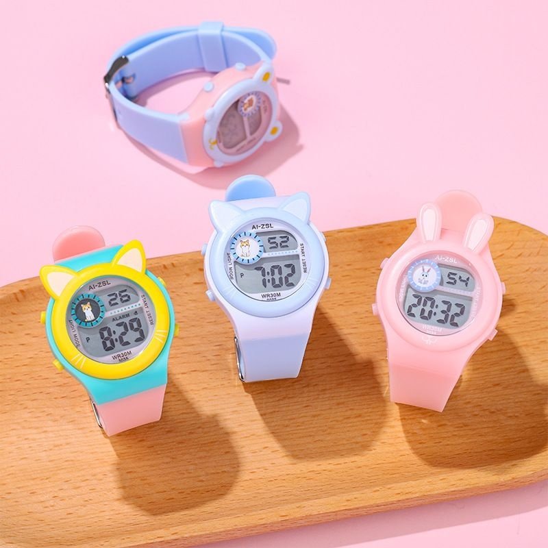 儿童款卡通电子手表闹钟提醒学生夜光手表夏季装饰手表可爱手表,手表,国产腕表,淘宝优惠券,粉丝福利购,淘宝优惠卷