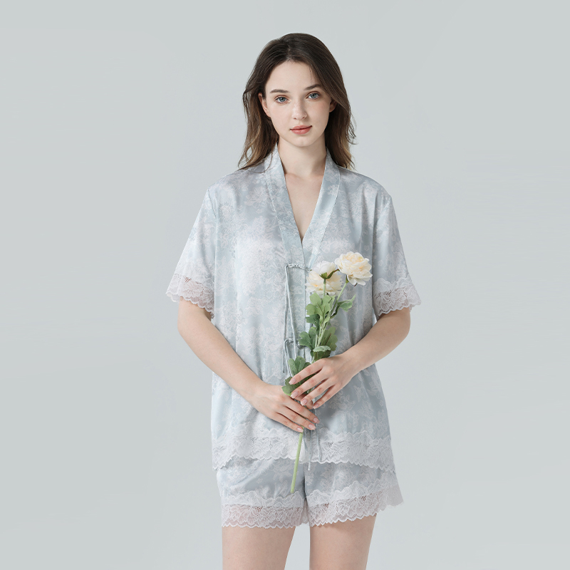 木荷花新中式盘扣家居服套装