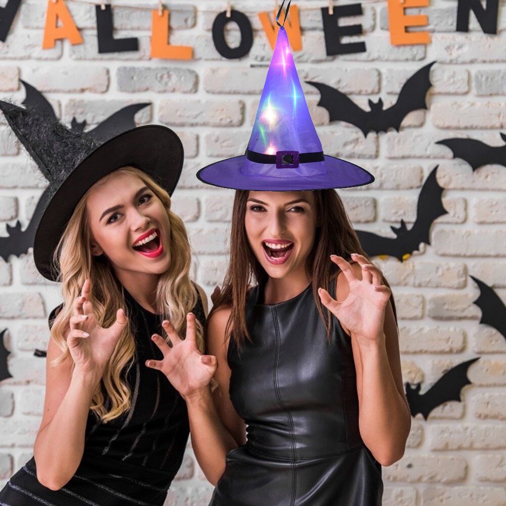 halloween luminous hat led light hanging decor cosplay par