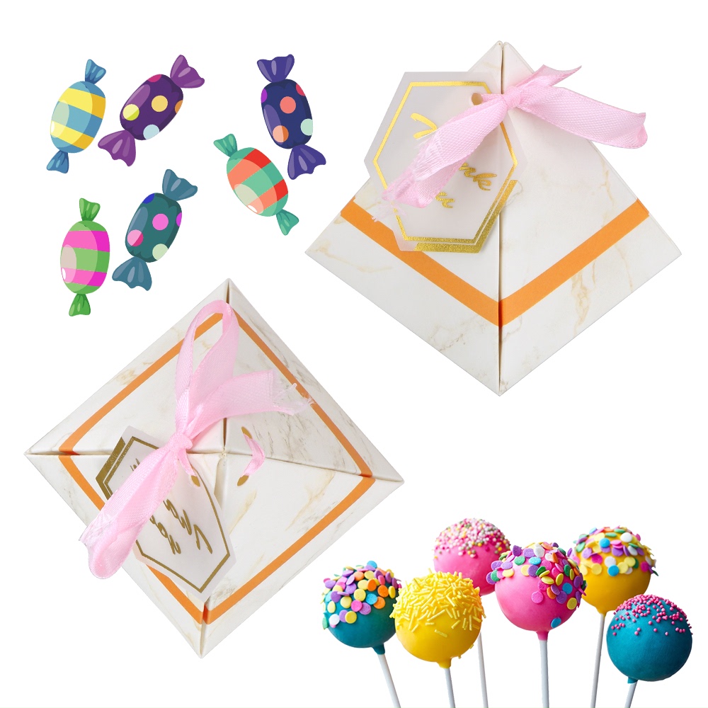 pyramid marble candy box wedding birthday favor present bo