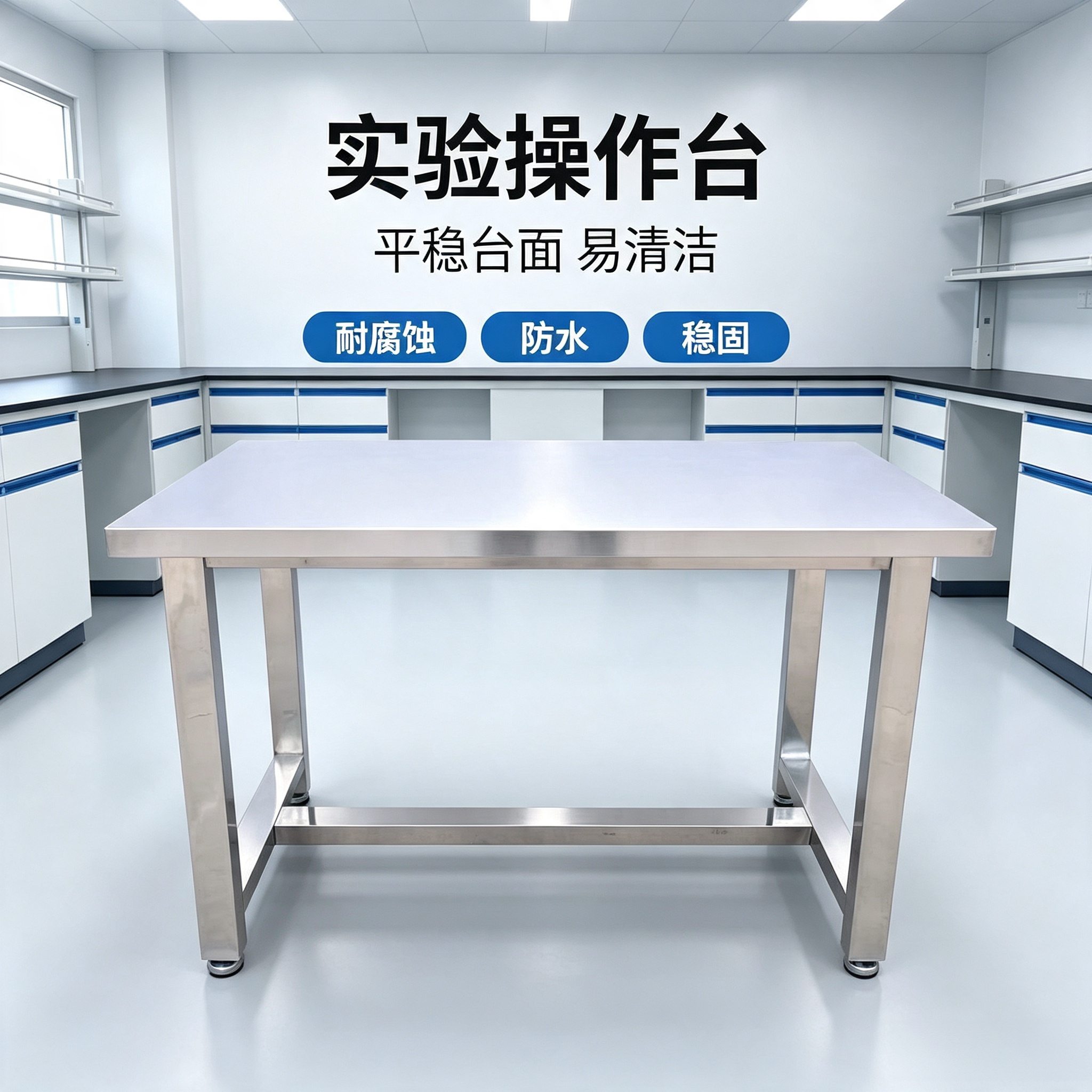 重型不锈钢工作台定制无尘车间桌子维修车间操作台加厚实验室桌子图片