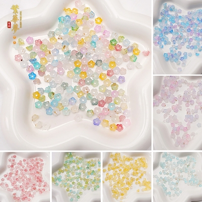 DIY亚克力点金珠小花手链配件