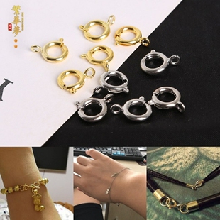 6mm手链扣头收尾弹簧扣手工diy制作饰品配件材料项链龙虾扣连接头