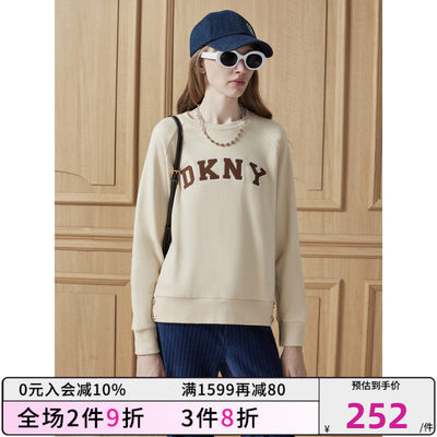 DKNY插肩袖刺绣LOGO休闲卫衣