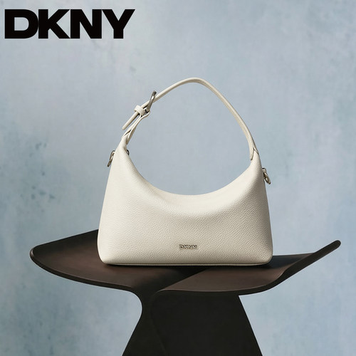 DKNY腋下包月牙米白轻奢高级感女