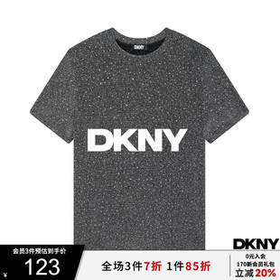 短袖 DKNY 修身 唐可娜儿25年夏季 打底上衣女T恤 璀璨星空满钻经典