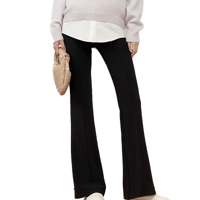 SELLYNEAR弹力加绒显瘦喇叭裤