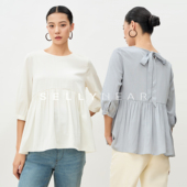 衬衣职业长袖 SELLYNEAR孕妇衬衫 上衣 宽松七分袖 娃娃衫 秋新款 时尚