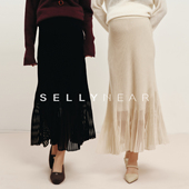 SELLYNEAR孕妇针织半身裙春2026新款 时尚 极简浪漫人鱼姬鱼尾半裙