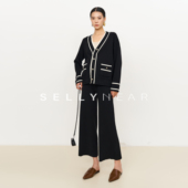 裤 SELLYNEAR孕妇装 子两件套 时尚 宽松针织开衫 秋冬新款 小香风套装